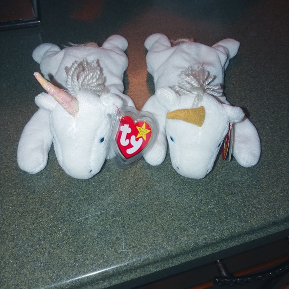 Rare TY beanie BABY Mystic the unicorn both looks - Picture 1 of 4
